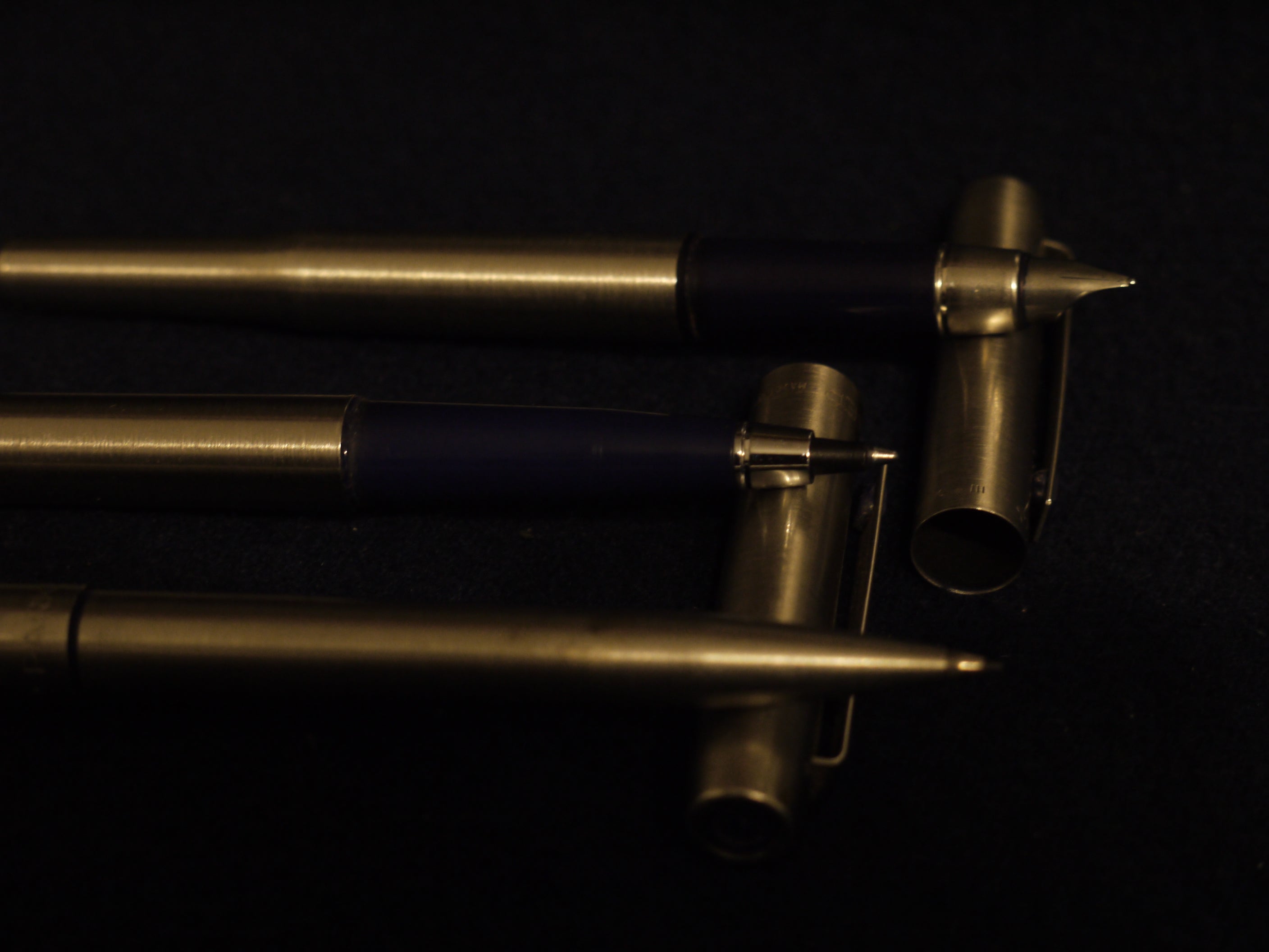 Parker 25 Stainless Steel Fountain Pen, Rollerball & Mechanical Pencil Set